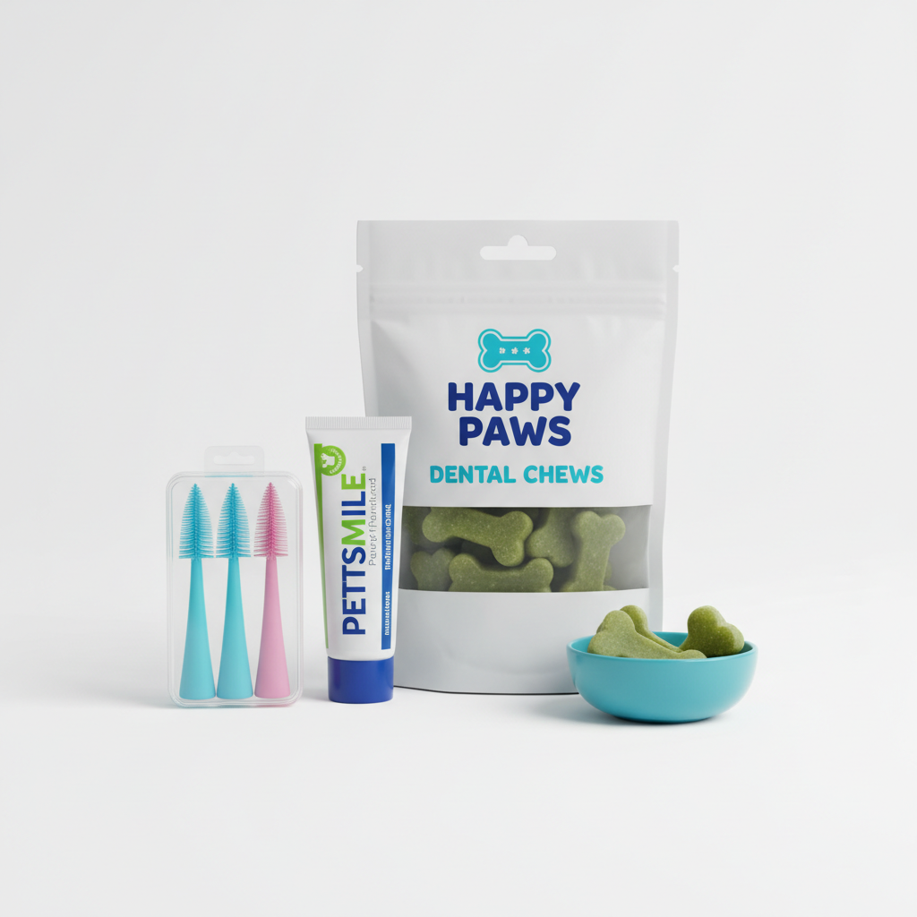 Dog Dental Chews & Toothbrush Kit